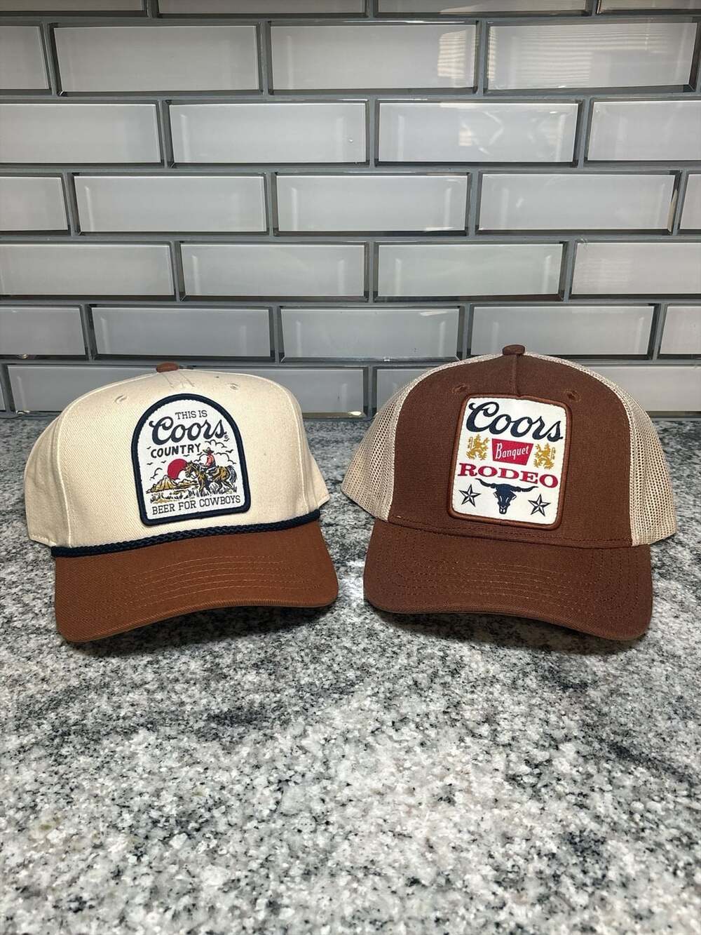 Coors Beer For Cowboys/Rodeo Trucker Duo Snapbacks (NWT)